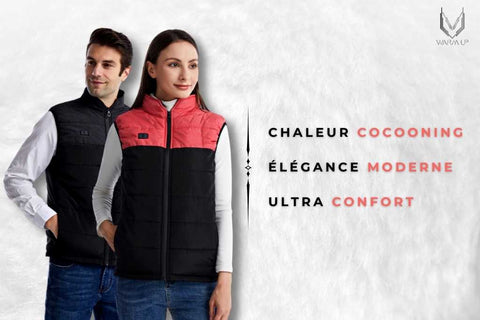 Les détails du Gilet chauffant professionnel.