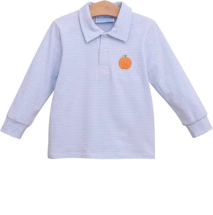 Trotter Street LS Pumpkin Polo - Sweet Southern Grace