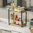2-Tier Bathroom Counter Organizer, Wood Kitchen Countertop Organizer for Storage, Skincare Organizers for Vanity, Counter Shelf for Bathroom Organization