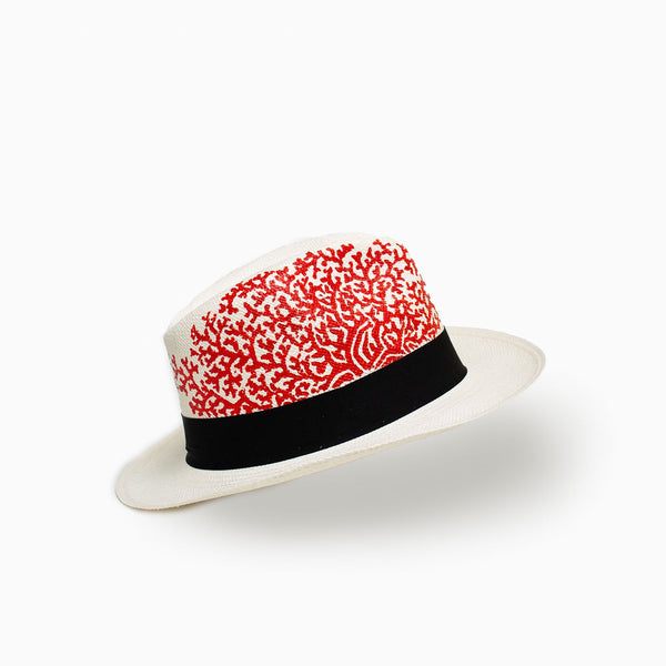 Red Coral Panama Hat