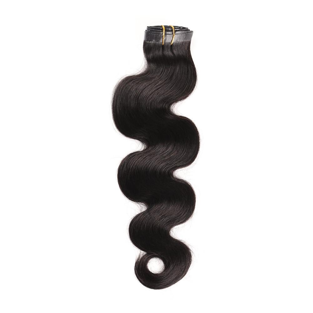 Fblhair Straight Invisible Hair PU Seamless Clip Ins Human Hair