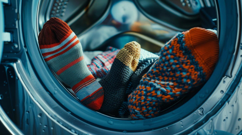 washing socks in washing machine