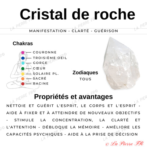 vertu cristal de roche, la pierre fr