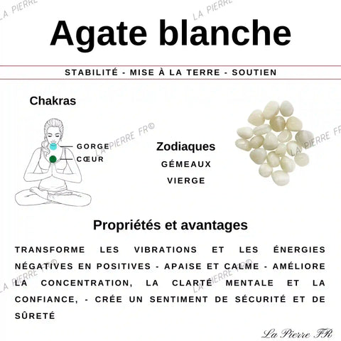 vertus agate blanche