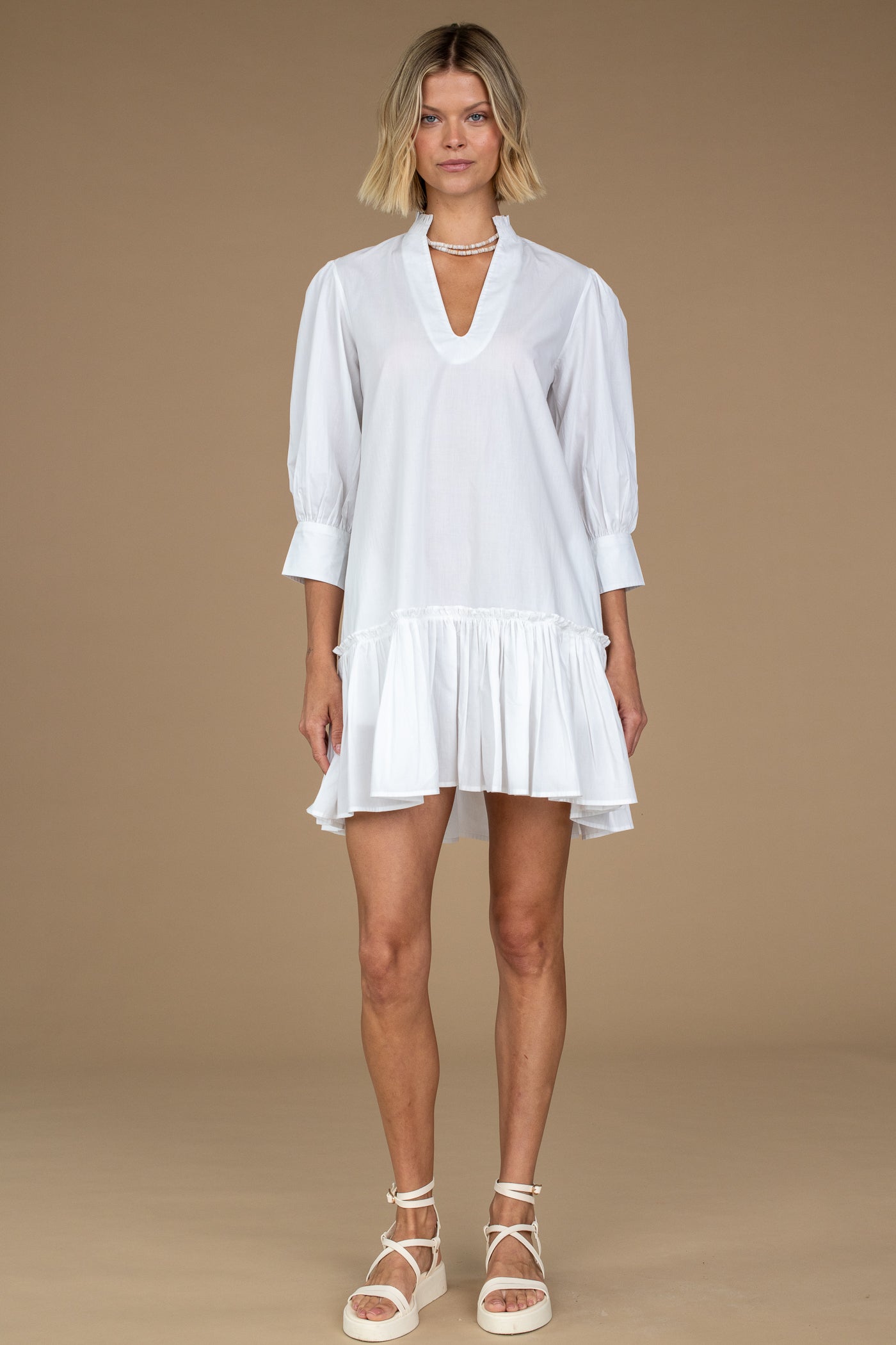Chloe Dress in Solid White