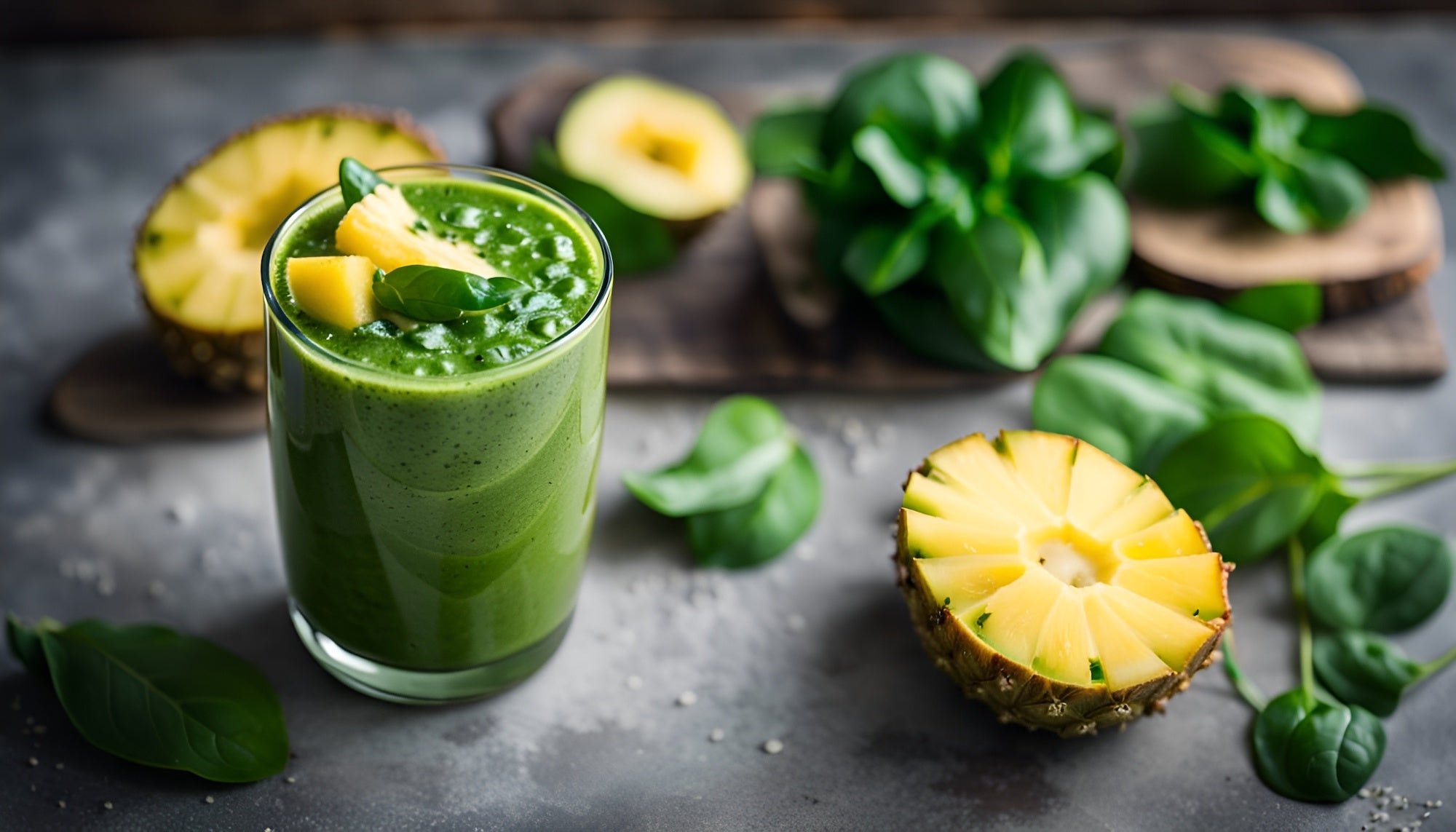 Image of a pineapple and ginger smoothie