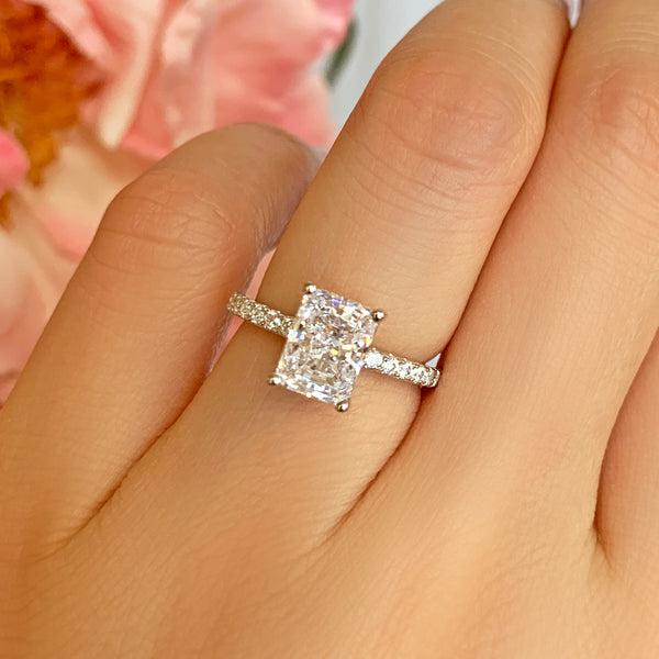 radiant engagement ring