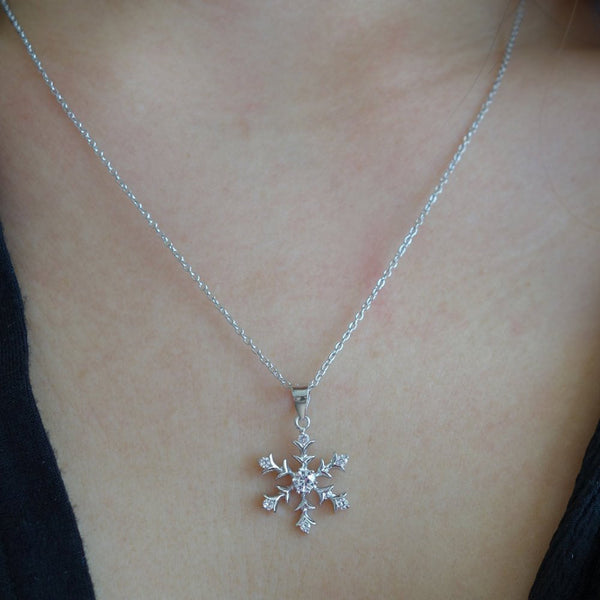 7 Stone Classic Snowflake Necklace – Tiger Gems