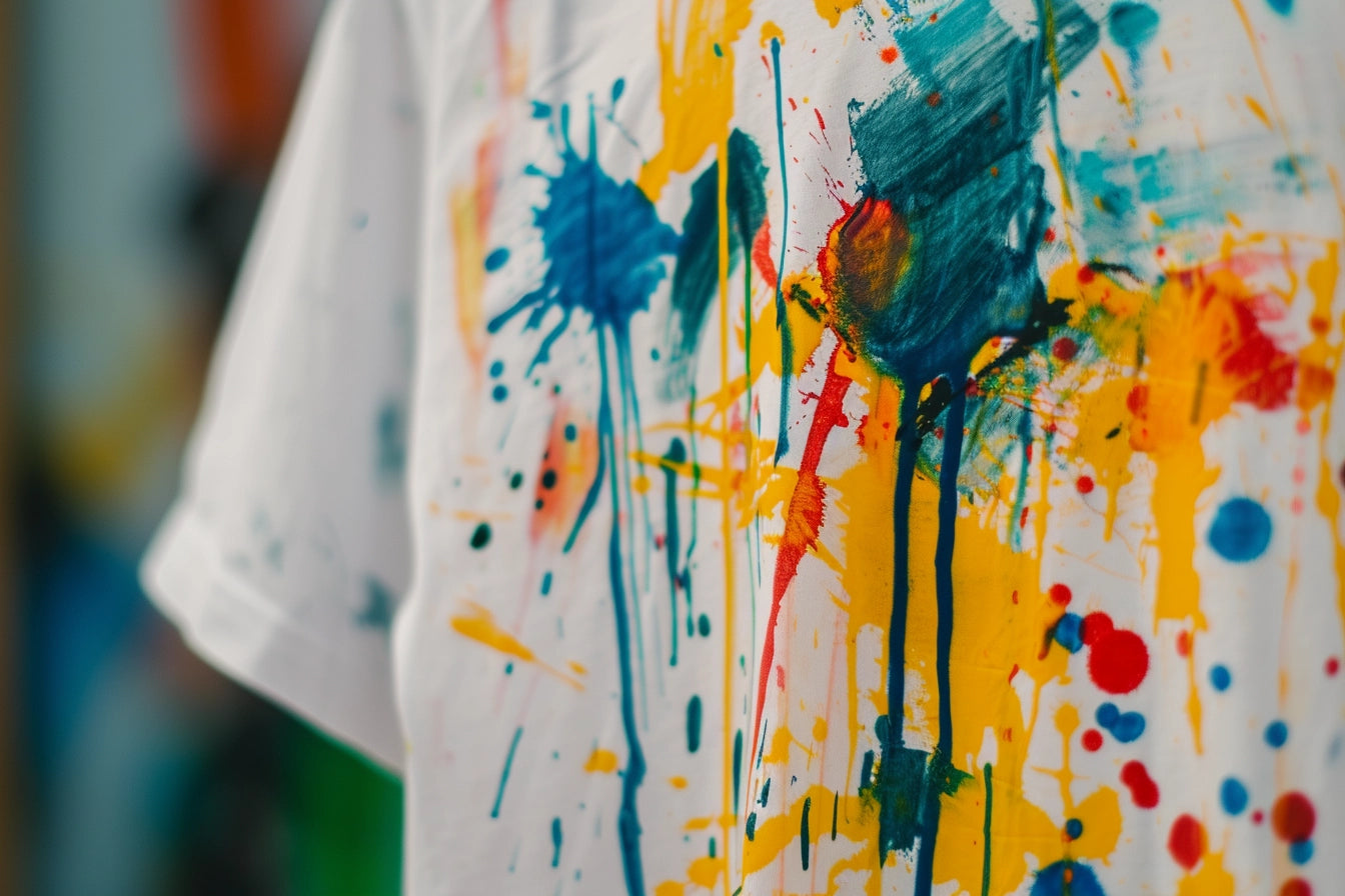 paint stain on a t-shirt