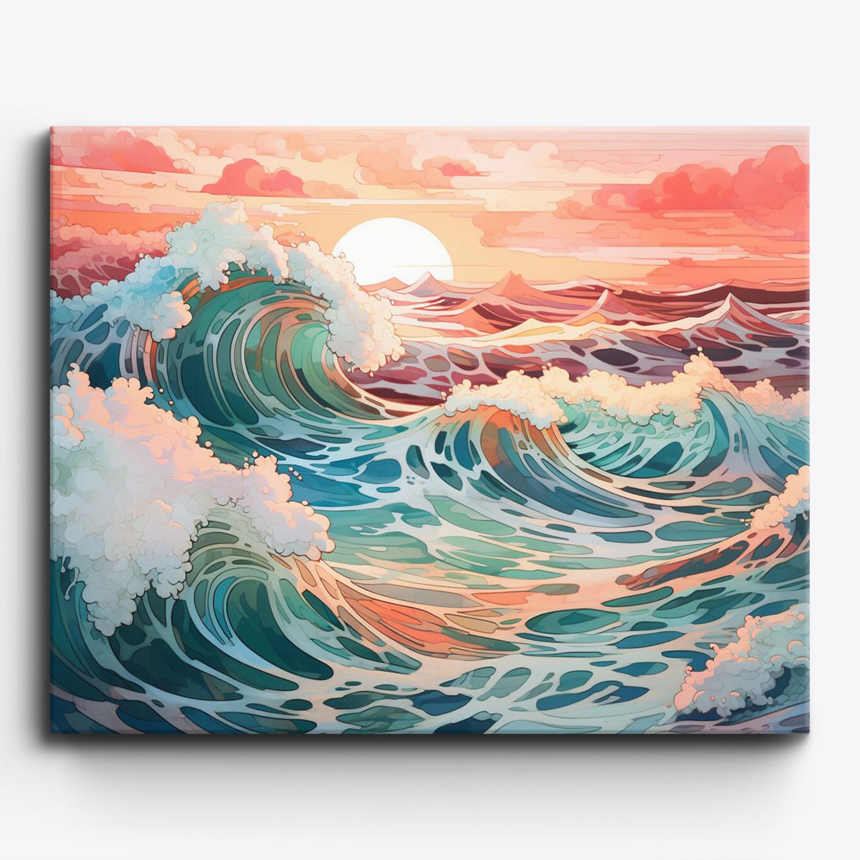 Sunset Scenery Beach DIY Paint by Numbers Canvas Oil Painting Kit for – Cap  Huang's Store - CHS
