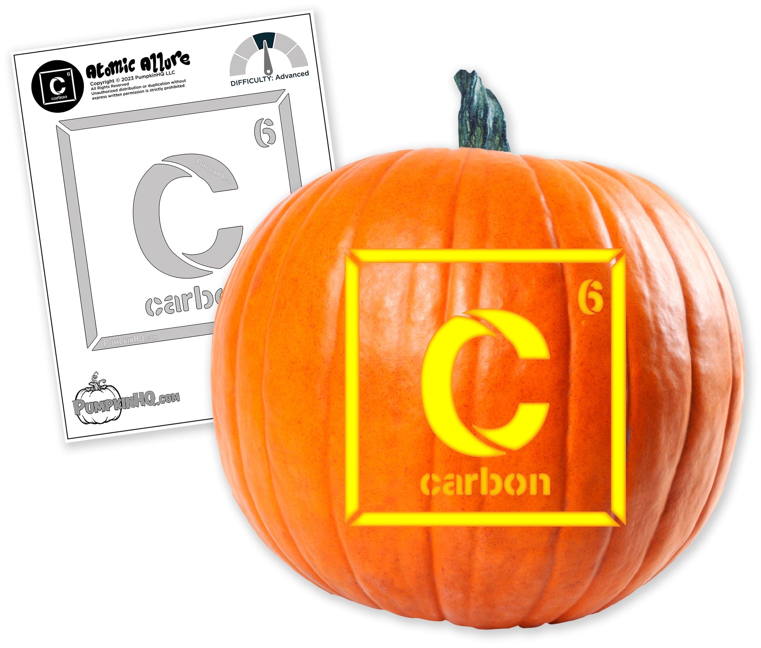 Carbon Element Pumpkin Carving Stencil