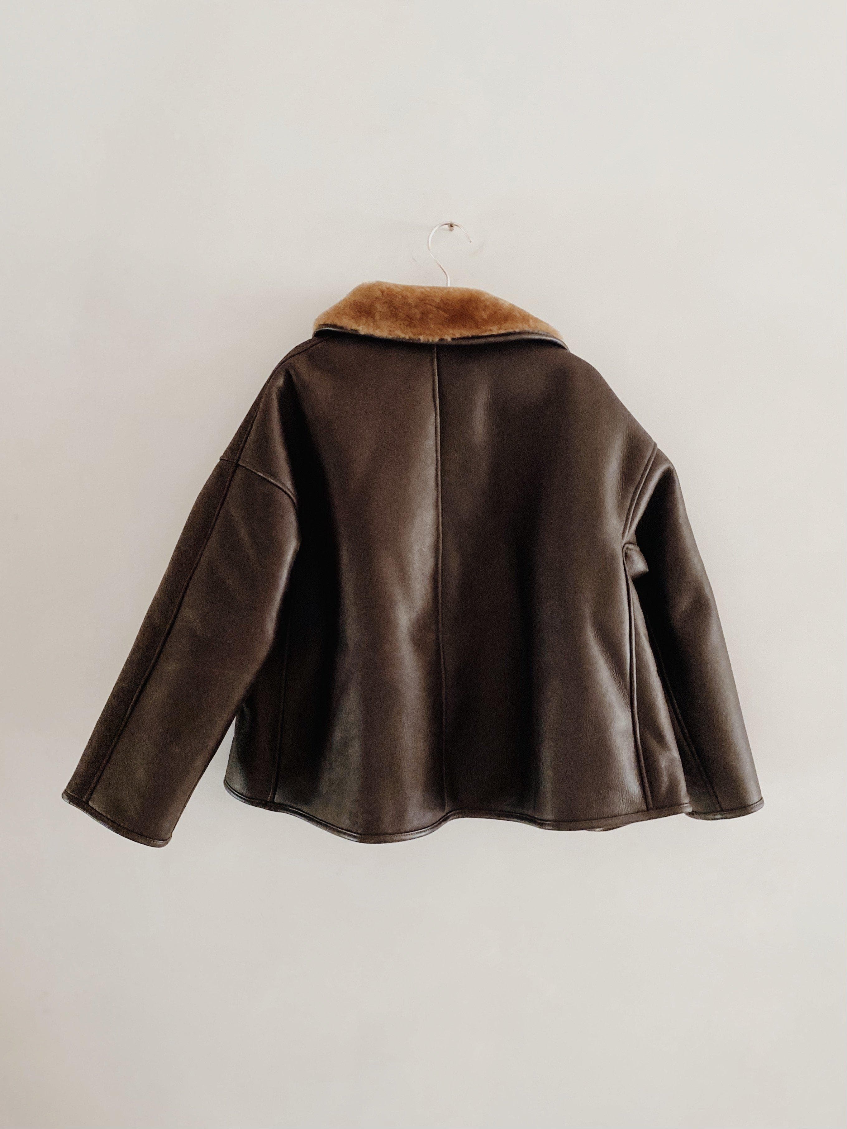 avis leather sheepskin jacket