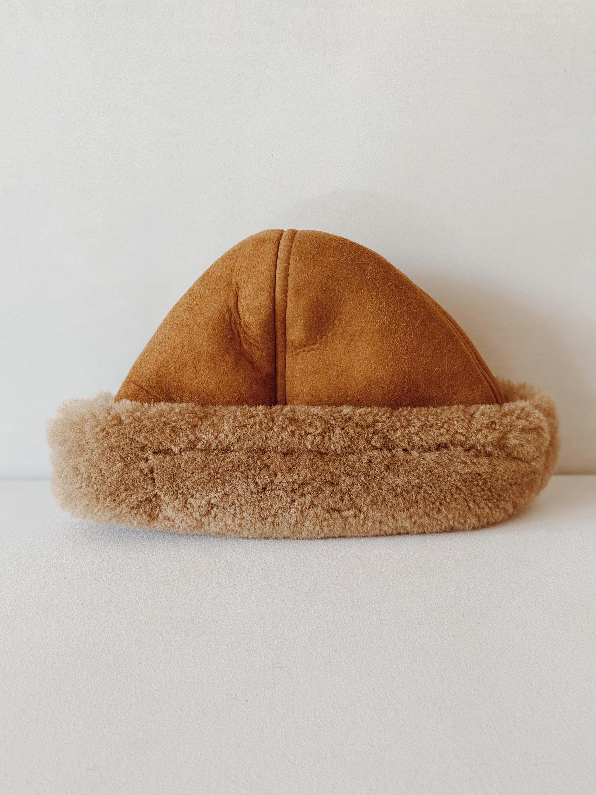 unisex sheepskin suede curly hat