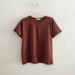 adult organic cotton tee in chestnut
