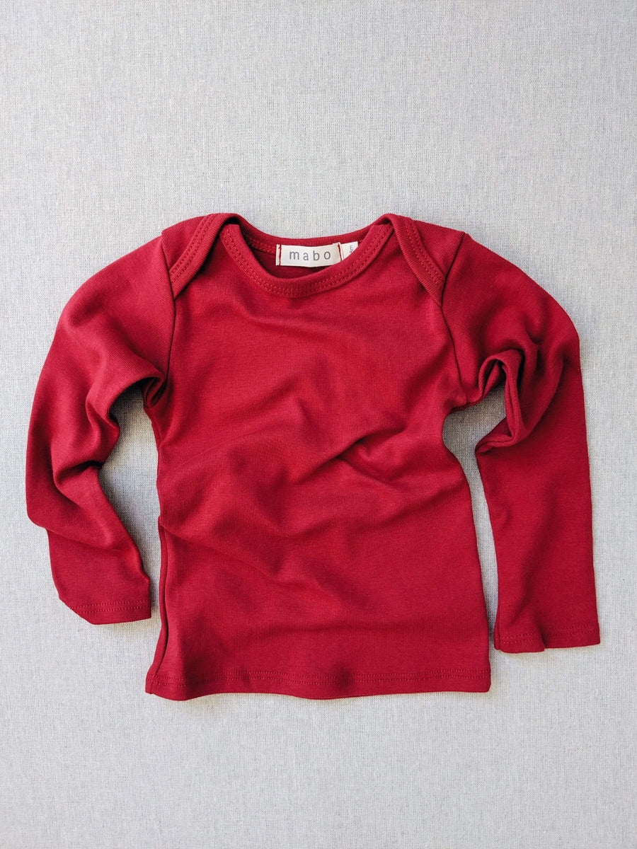 organic cotton lap tee - scarlet