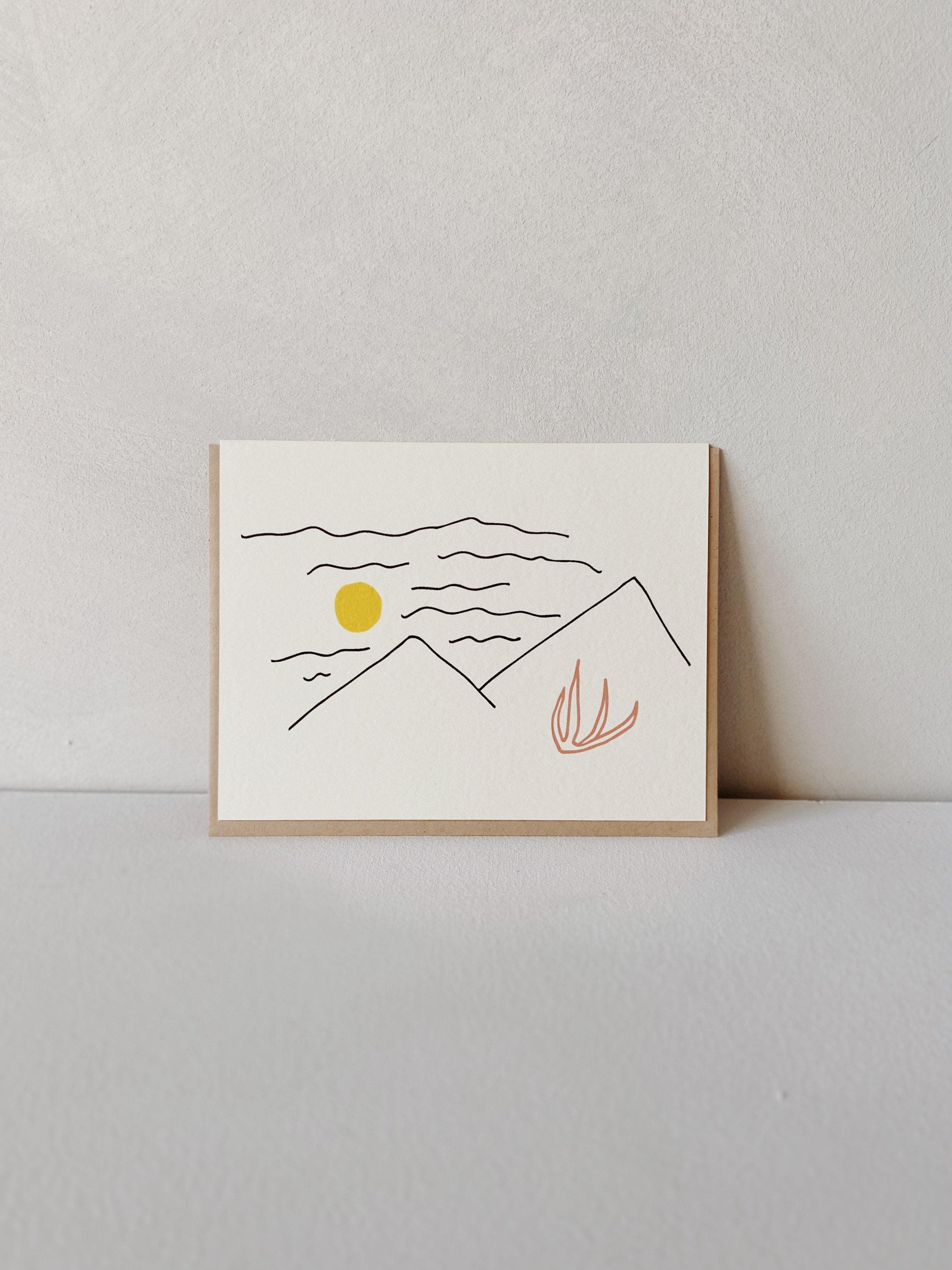 Fog & Mountains Card