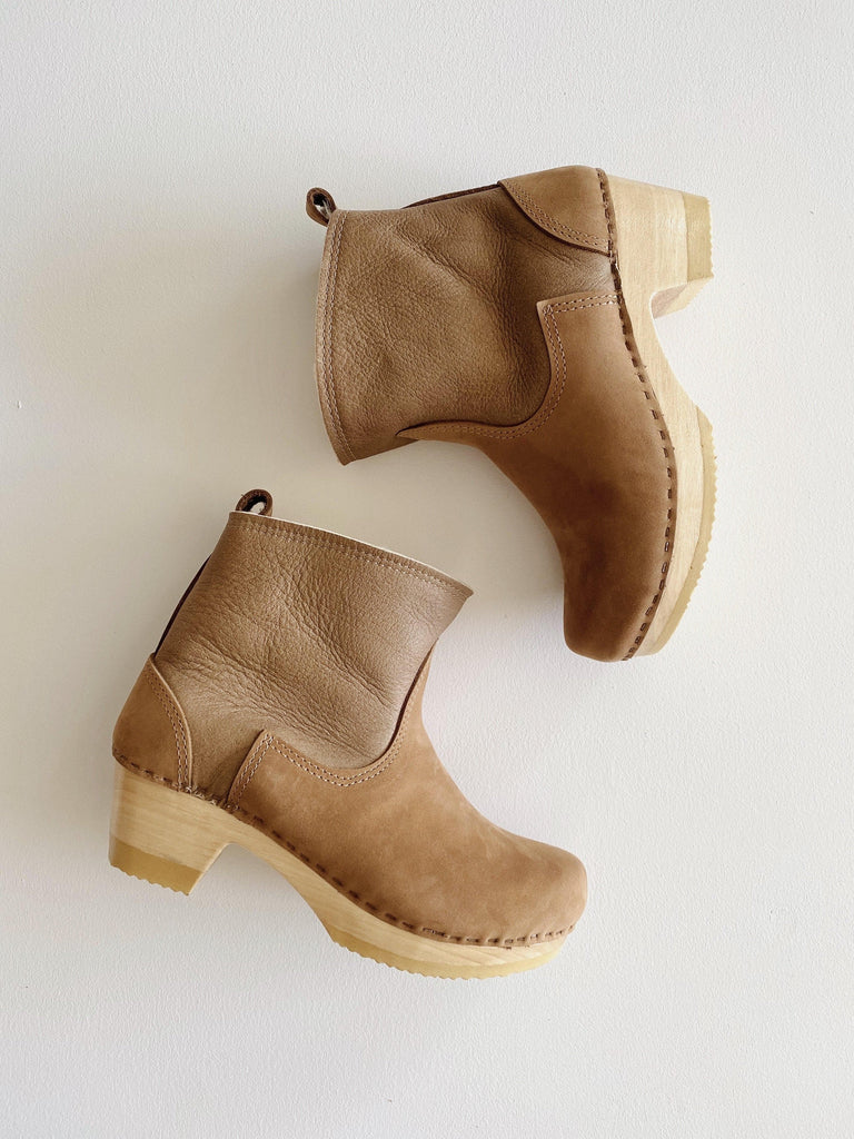 shearling clog boots