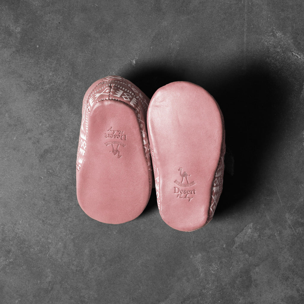 blush pink baby shoes