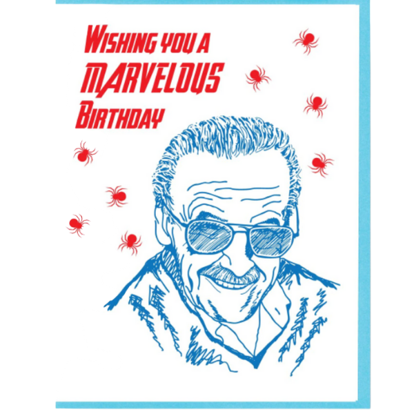 Stan Lee Birthday Card by Smitten Kitten at Maker House Co.