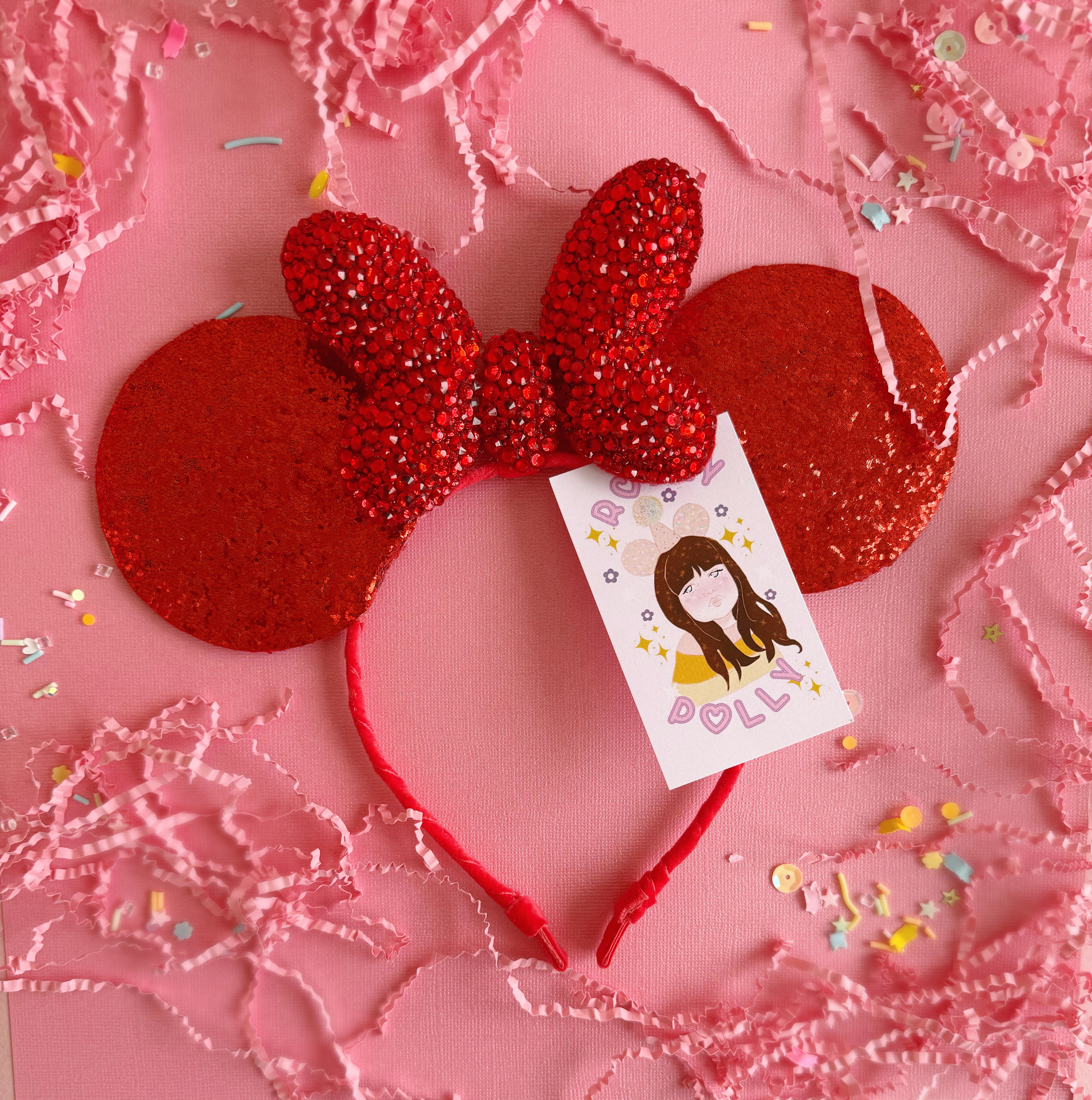 All red mouse ears