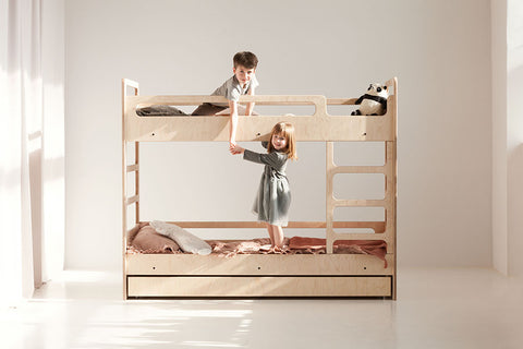 bunk bed for years for kids made of plywood