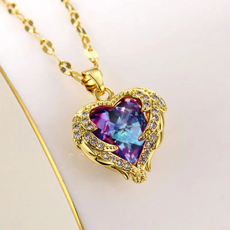 Angel Wings Crystal Pendant