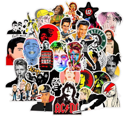 Rock Bands Sticker Pack Popular Musical Artists Punk and Classic Rock  Stickers 