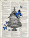 An image of a(n) Butterflies and Cage Dictionary Art Print.