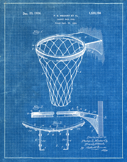 BASKETBALL GOAL patent Kids T-Shirt by Dennson Creative - Pixels