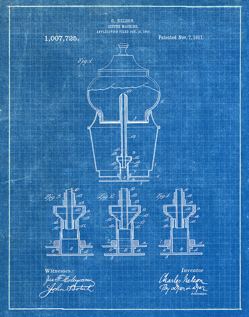 Pp27-vintage Black Coffee 2 Part Percolator 1894 Patent Poster Poster by  Cole Borders - Fine Art America