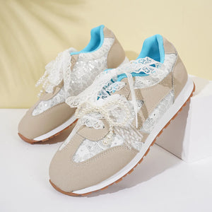Round Toe Platform Sneakers - PrimaFashionStore