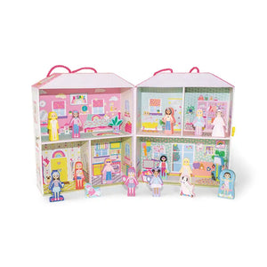 “Best Friends” Children’s Playhouse with Wooden Figures - The Larkin Tea Company