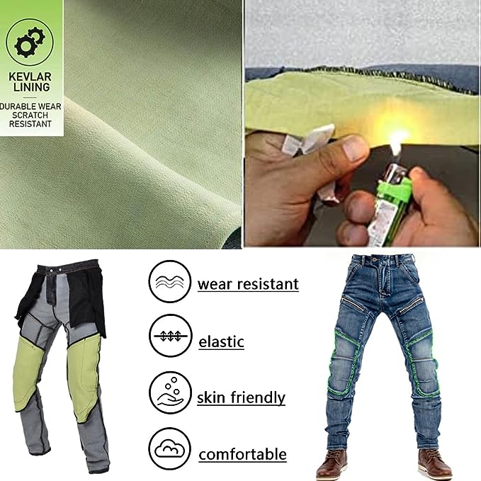 High-Elastic Kevlar Motorcycle Jeans for Men - Premium Motorcycle Riding  Pants