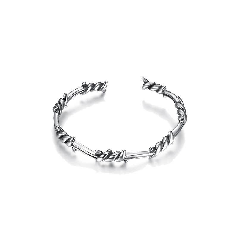 SEVEN50 - BARBED WIRE TWIST BANGLE BRACELET