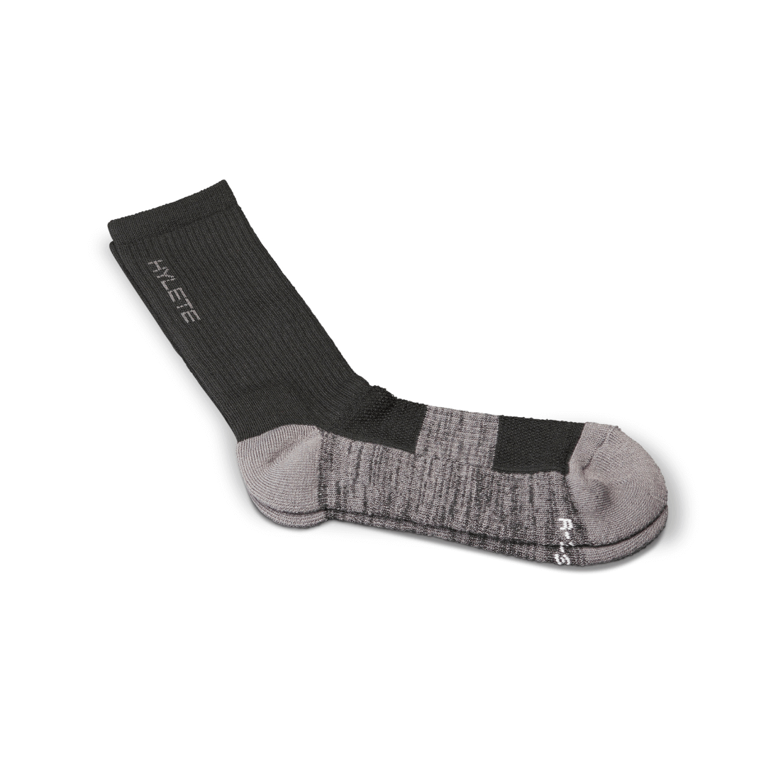 Midweight Crew Sock Black Cool Gray