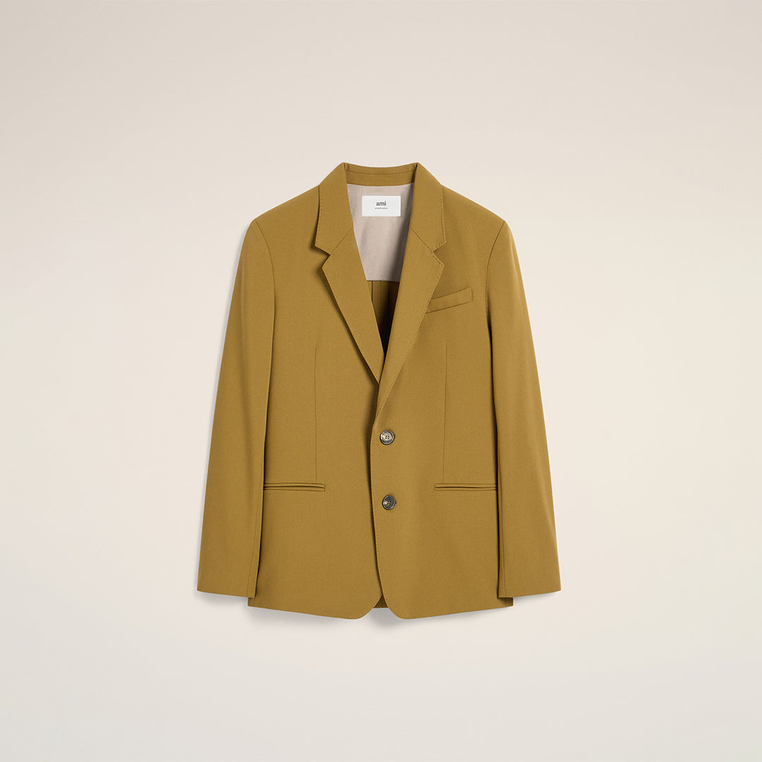 AMI Paris - Mustard Wool Semi-Lined Jacket Yellow - Size: 54 - for Men