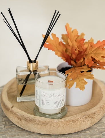 Candle and reed diffuser - raw pumpkin and clove