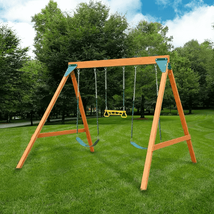 An A-Frame swing set.