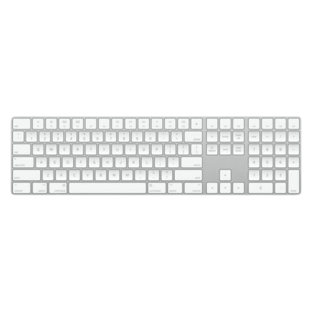 Apple Wireless Bluetooth Magic Keyboard with 10 Key Numeric Keypad - A1843 (MQ052LL/A) - Silver