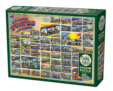 Box of Vintage American Postcards Cobble Hill puzzle