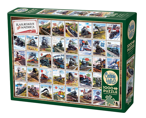 Railroads of America jigsaw puzzle box