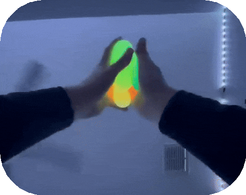 man handling the flobberballs - stickyballs