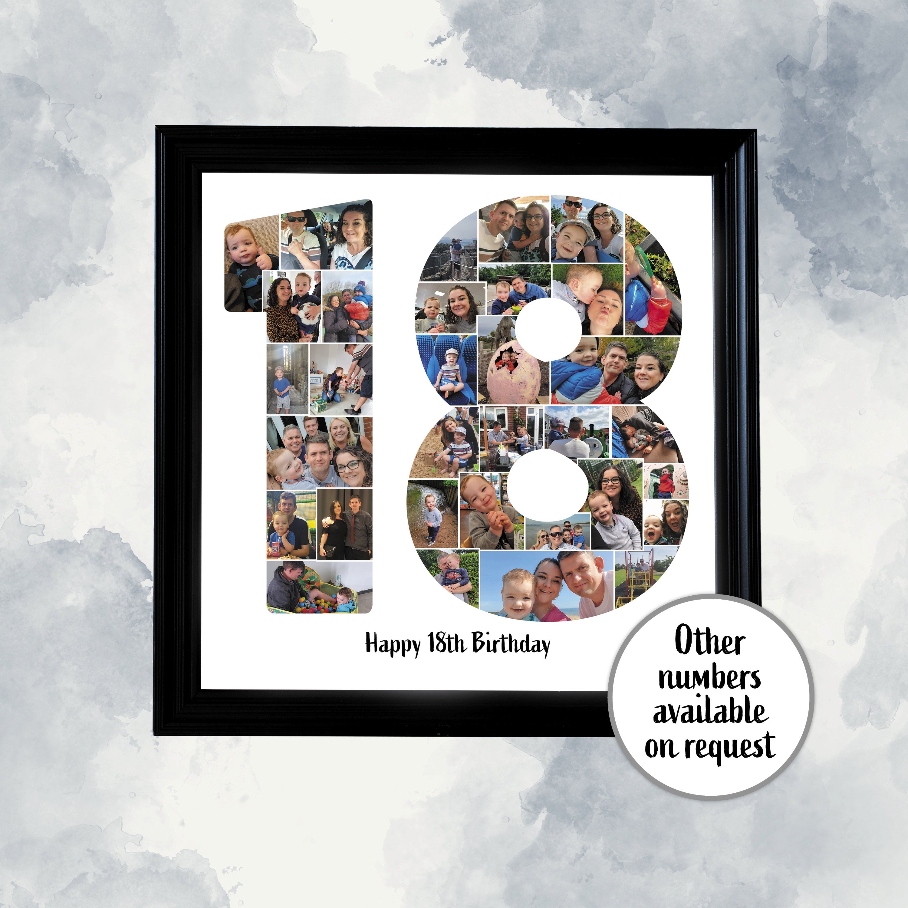 exciting Lives - Personalised Pictures Collage Frame - Gift for Birthday,  Anniversary, Mother's Day, Valentine's Day - for Husband, Wife, Girlfriend,  Boyfriend, Mother - Wooden Glass - 29 x 29 cm : Amazon.in: Home & Kitchen