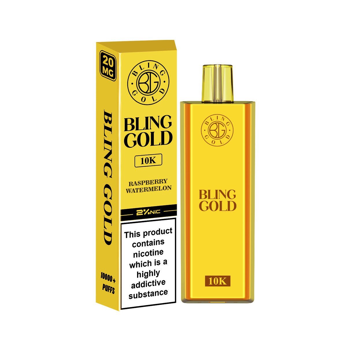 Gold Bling 10000 Disposable Vape Puff Pod Bar - Clouds Vapes