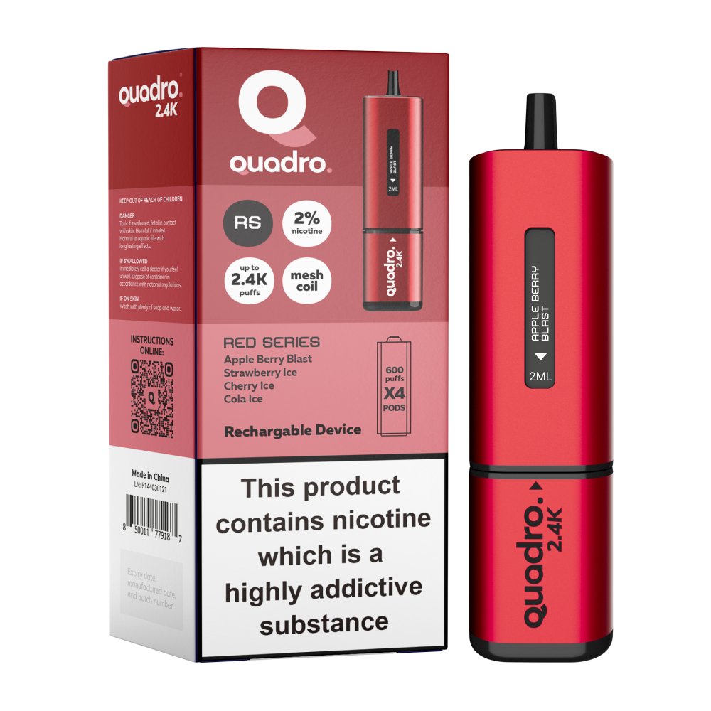 Quadro 2400 Puffs 4 in 1 Disposable Vape Device - Clouds Vapes