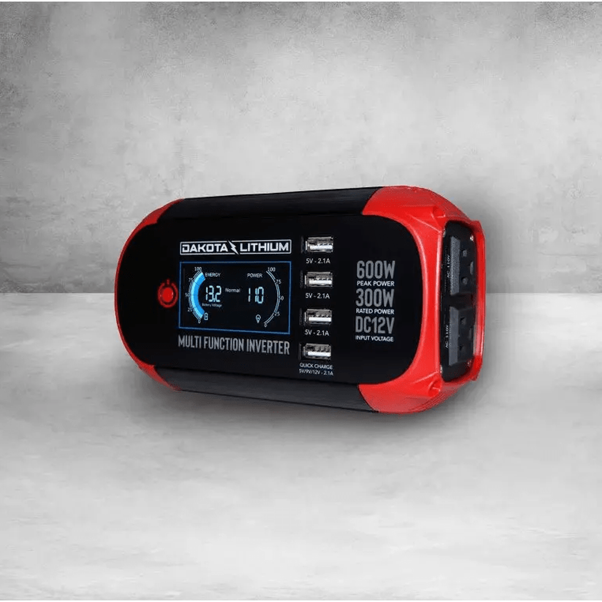 Dakota Lithium | Multi Function 300W Power Inverter DC 12V to 110V AC Converter
