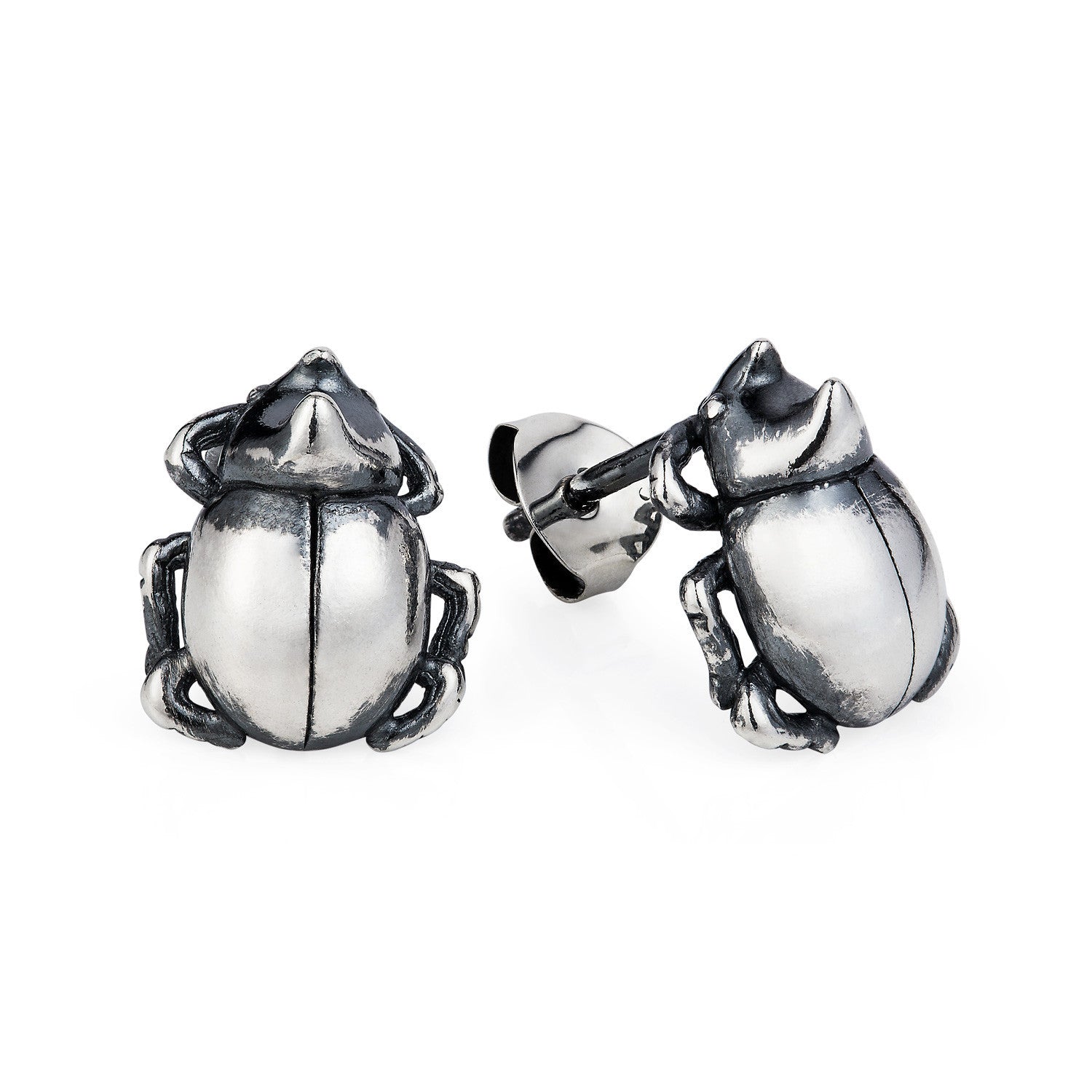 Little Rhino Beetle Stud Earrings by Yasmin Everley