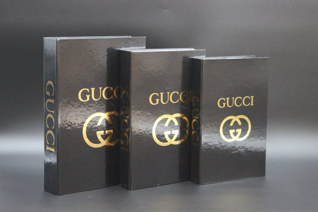 Decorative Book Boxes ( Louis Vuitton Black Gold ) – vugadesigns