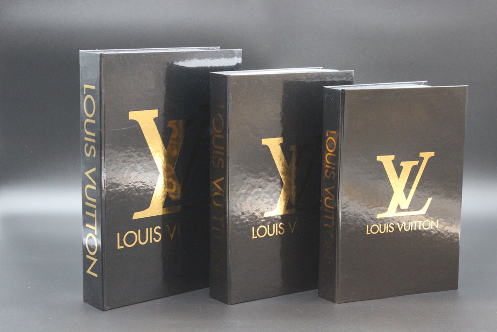 Decorative Book Boxes ( Louis Vuitton Silver Black )