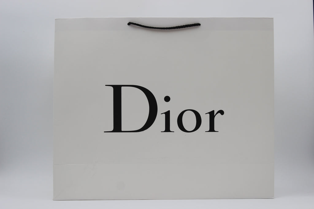 Gucci paper shopping bag. White black logo. Extra large